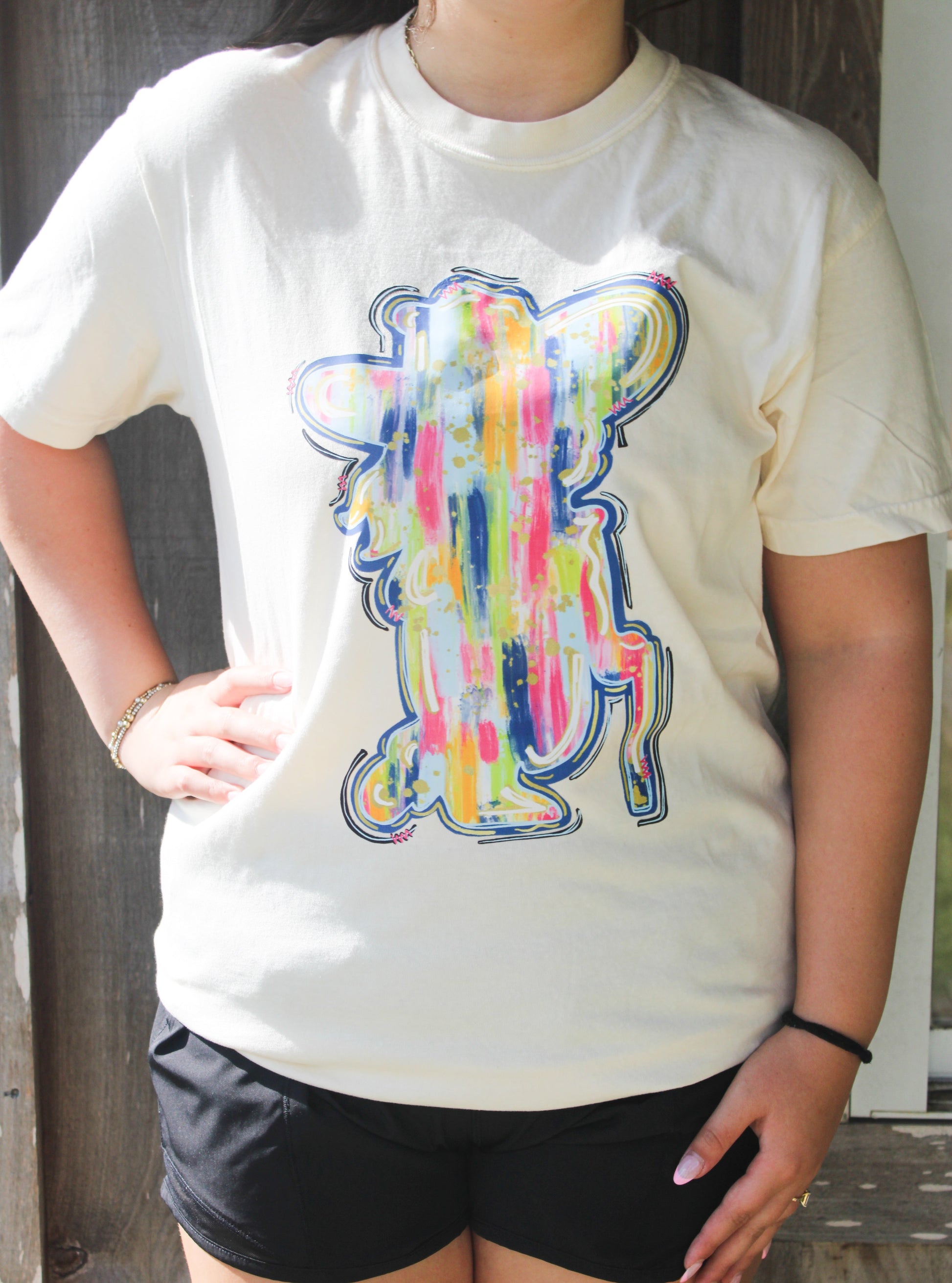 Brushstroke Rebelman Ivory T-Shirt Trendy Transfers