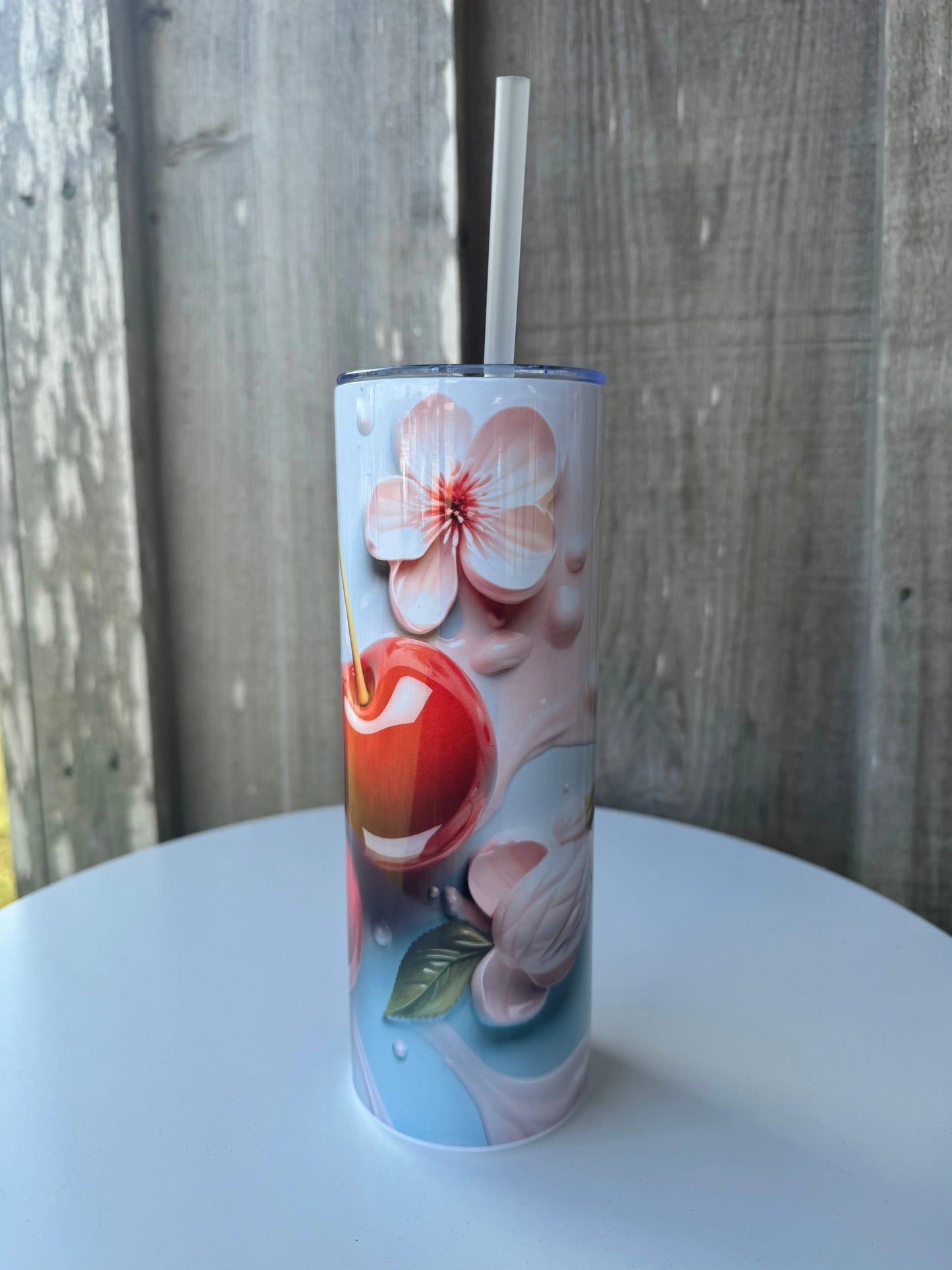 20oz Skinny Tumbler- 3D Cherry Dm Crafting