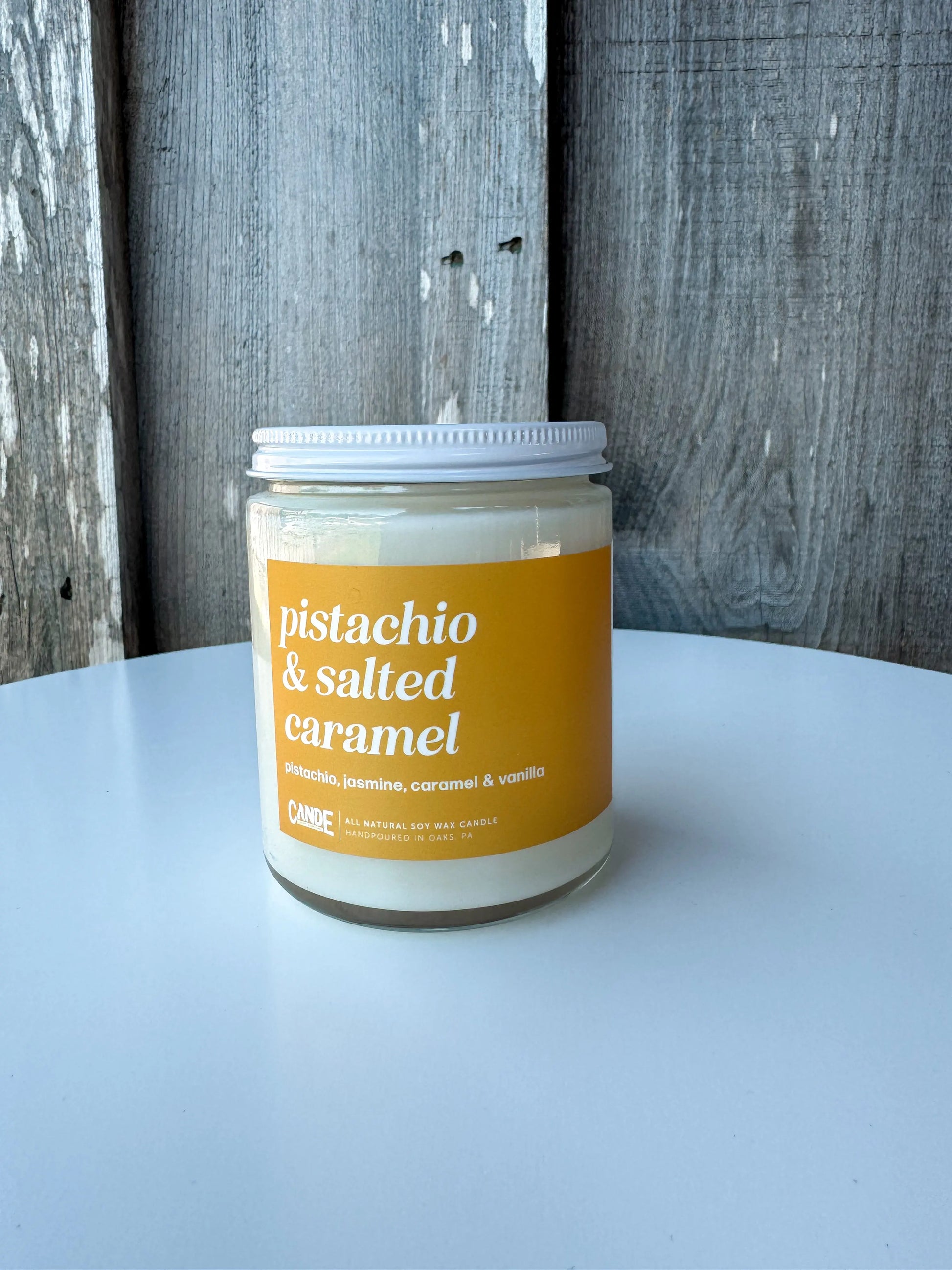 Pistachio & Salted Caramel Scented Candle CE Craft Co