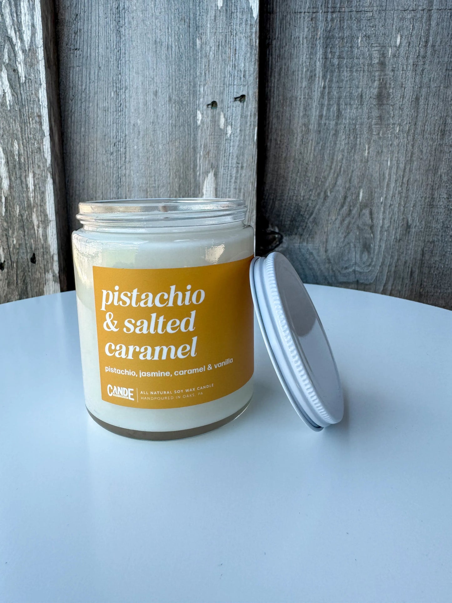 Pistachio & Salted Caramel Scented Candle CE Craft Co