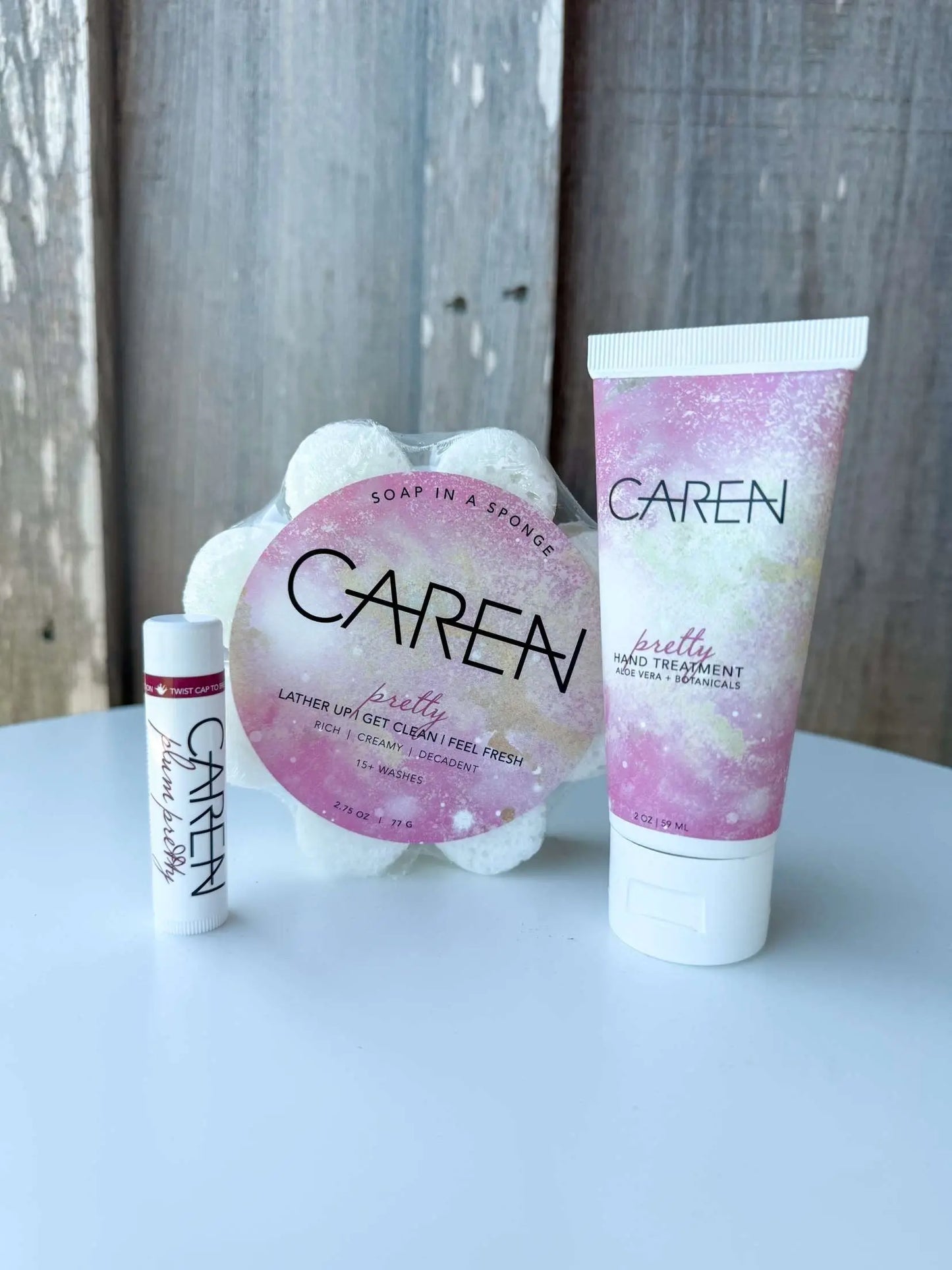 Caren Products-Really Pretty Gift Set; Pretty 2oz Ht and Pretty Sponge Caren Products