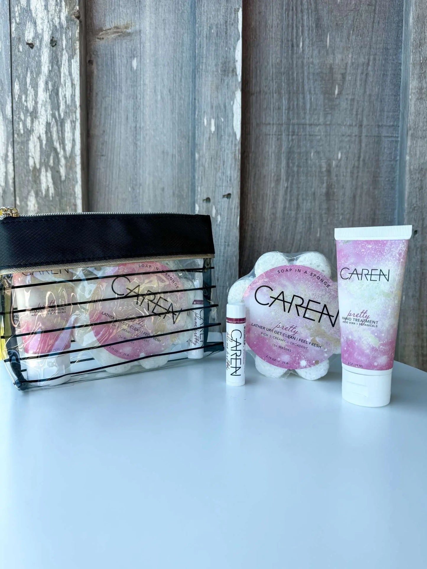 Caren Products-Really Pretty Gift Set; Pretty 2oz Ht and Pretty Sponge Caren Products