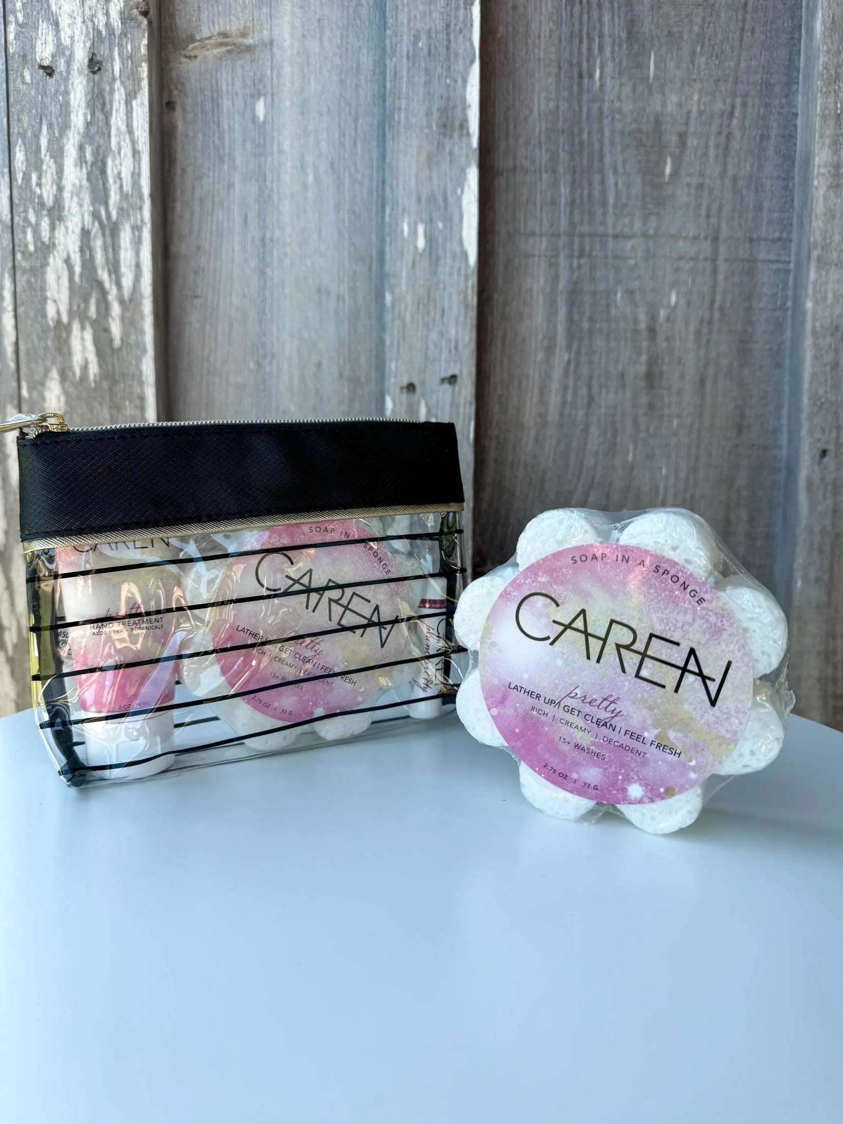 Caren Products-Really Pretty Gift Set; Pretty 2oz Ht and Pretty Sponge Caren Products