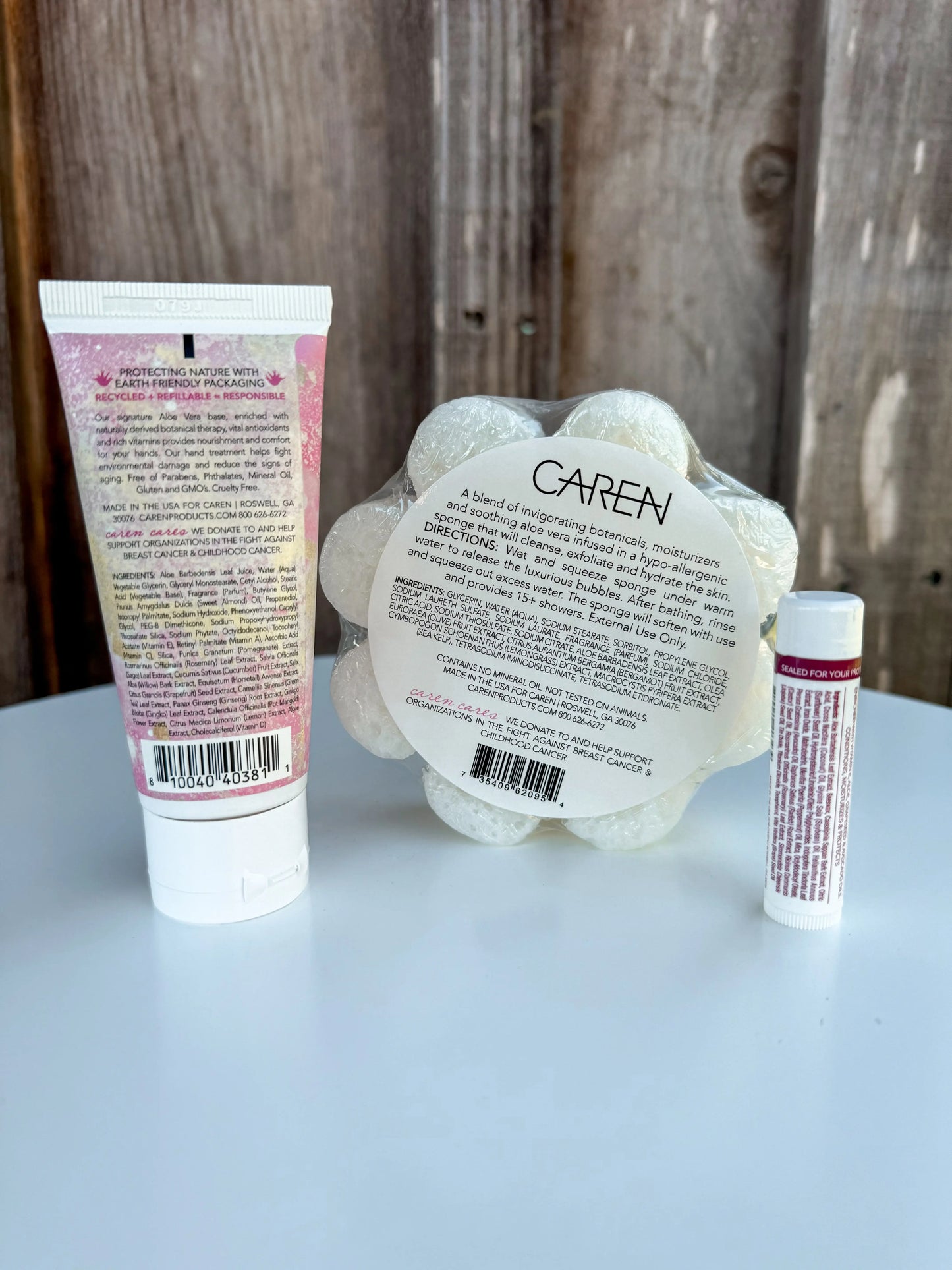 Caren Products - Queen Gift Set; Pretty 2oz Ht and Queen Sponge Caren Products