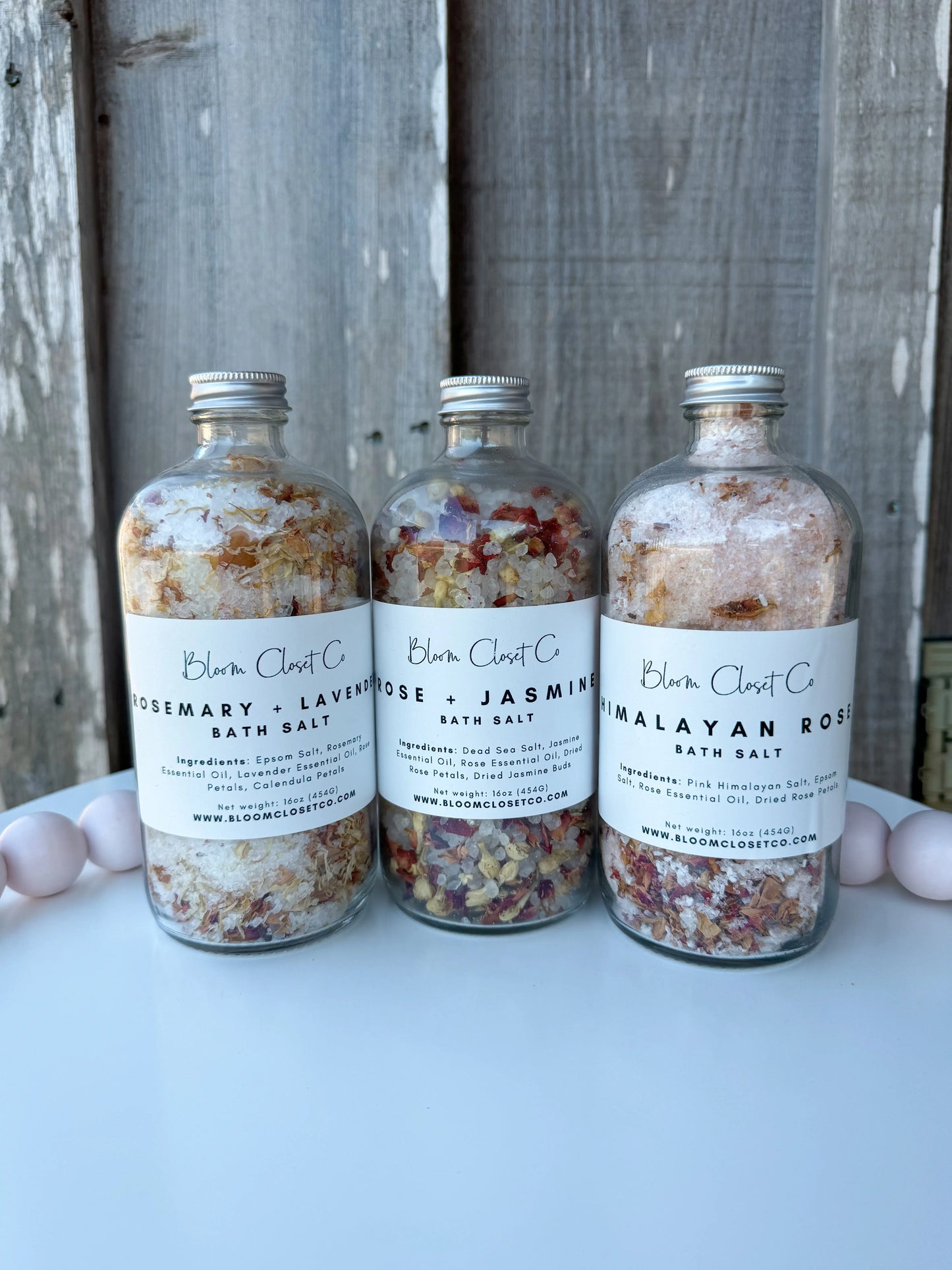 Luxury Rejuvenating Large Bath Salts 16 oz. Bloom Closet Co