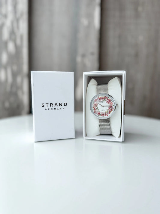 Flowers Ring of Posy Flower Embossed Dial Steel Watch My Store