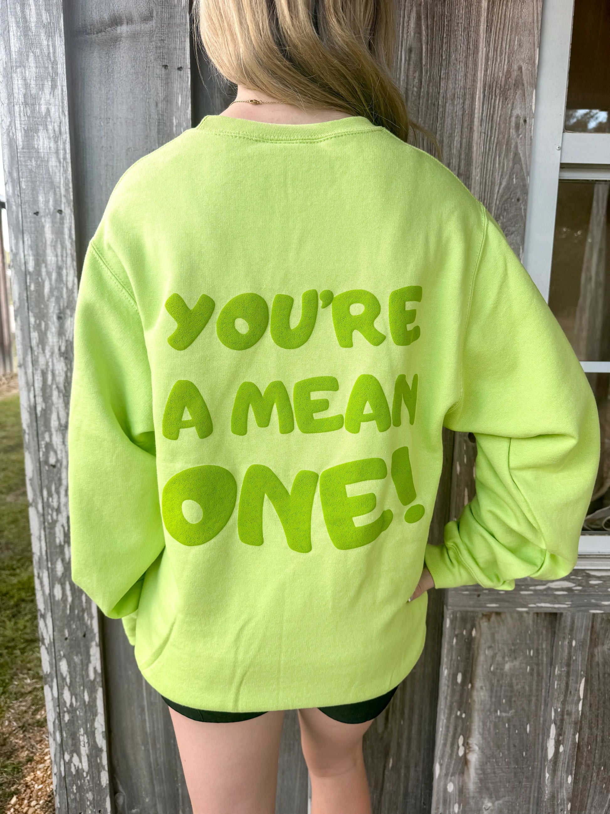 You’re a Mean One Crewneck Sweatshirt Bird & Co Wholesale Tees