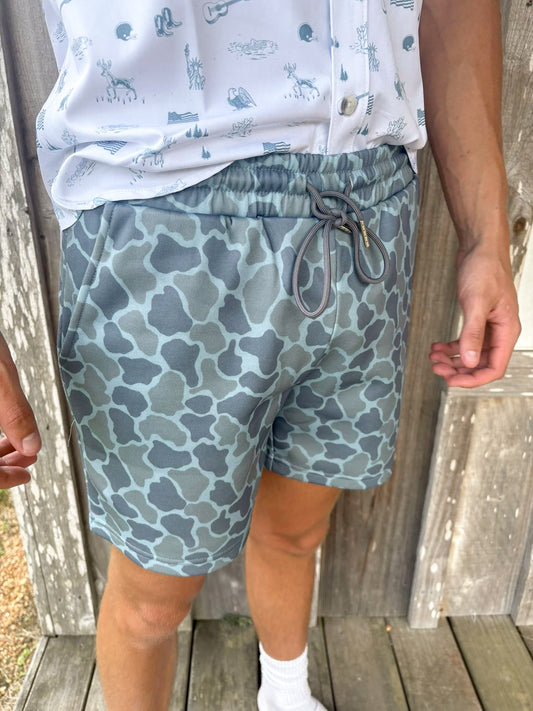 Honey Hole Outdoors Frog Skin Camo Fleece Shorts Honey Hole Outdoors