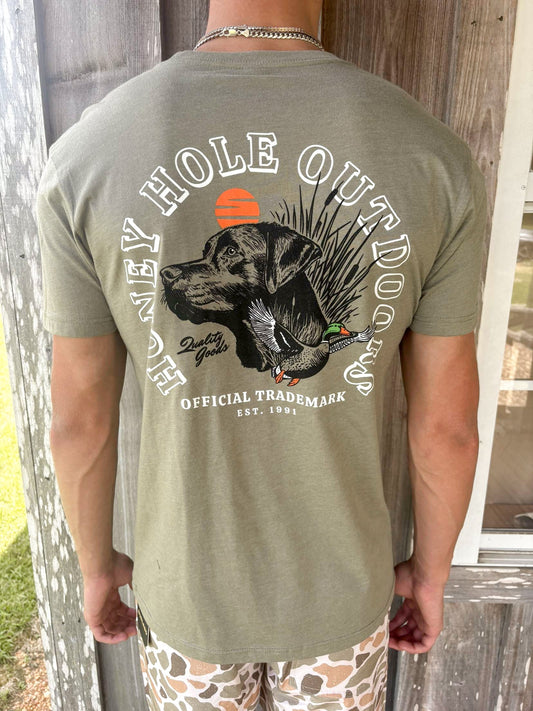 Mens Traditions Short Sleeve T-Shirt Honey Hole Outdoors
