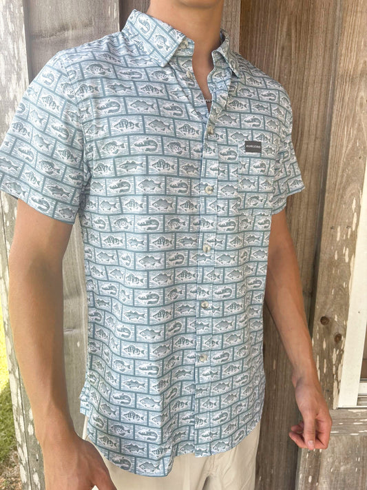 BURLEBO PERFORMANCE  ANGLER'S CHOICE BUTTON UP SHIRT BURLEBO