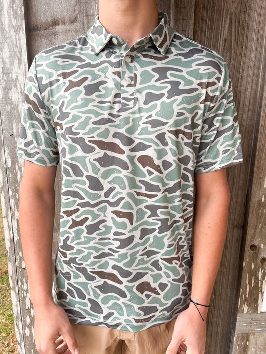 Burlebo Performance Polo - Retro Duck Camo BURLEBO