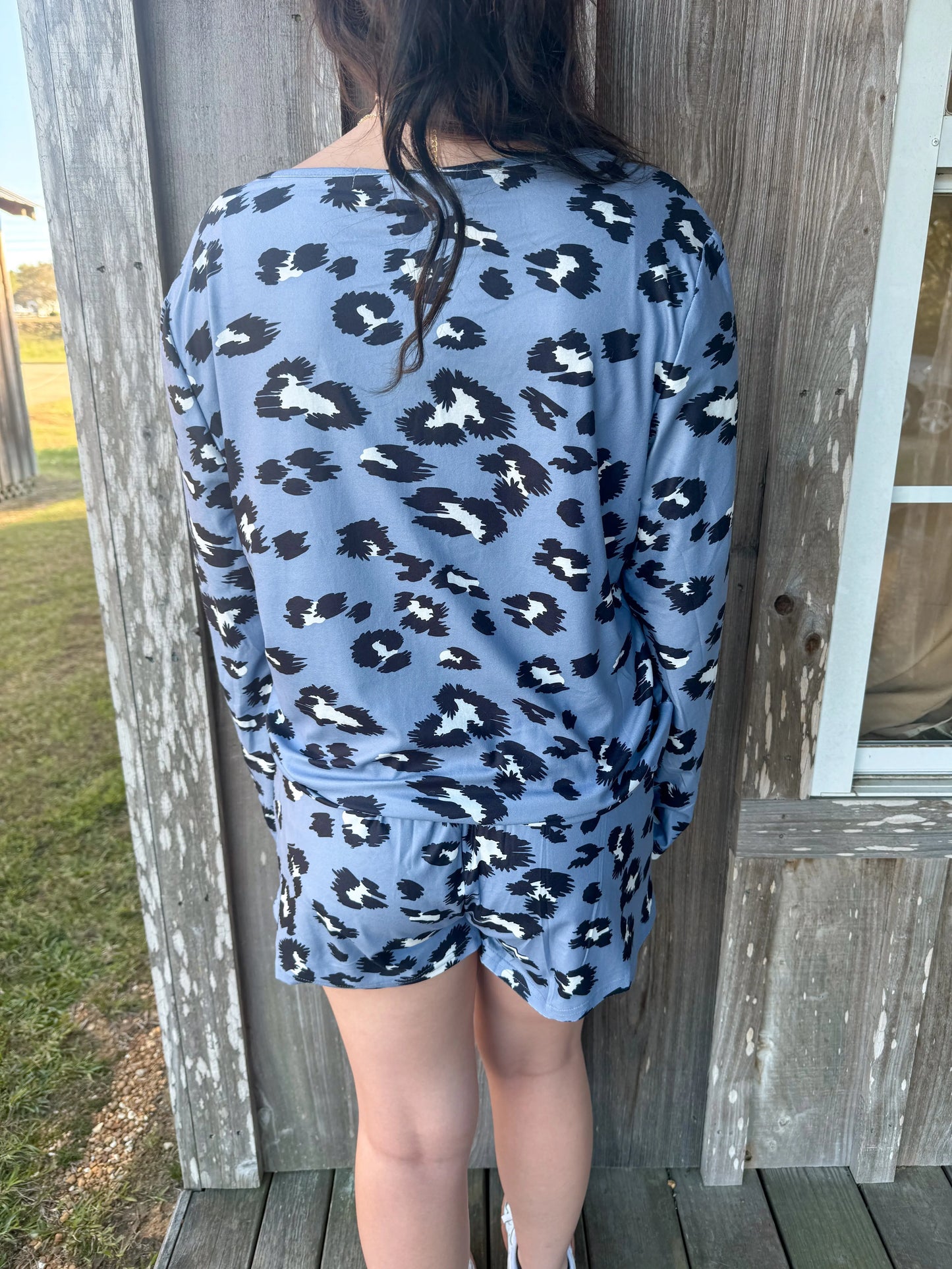 Blue La Brenne Soft Cozy Relaxed Fit Pajama or Lounge Set KTNN Studio Inc.