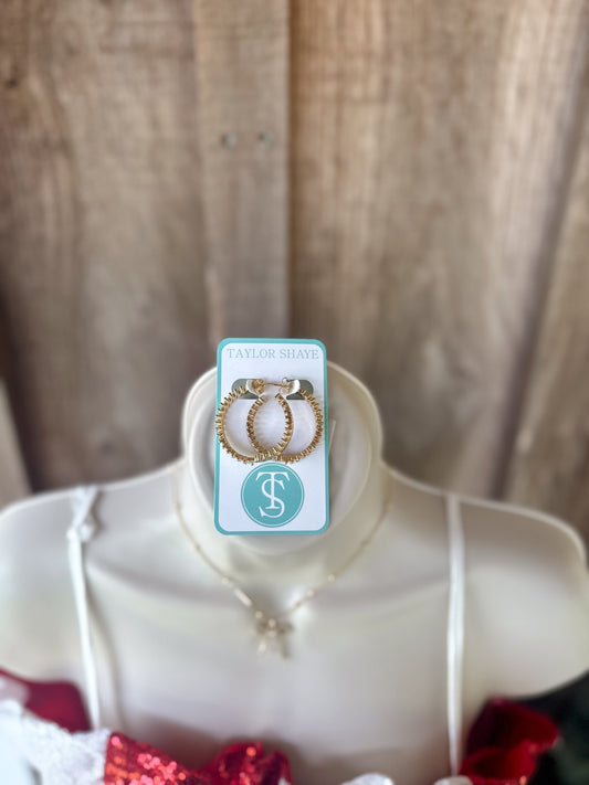 Taylor Shaye Pretty Girl Gold Hoops Taylor Shaye Designs