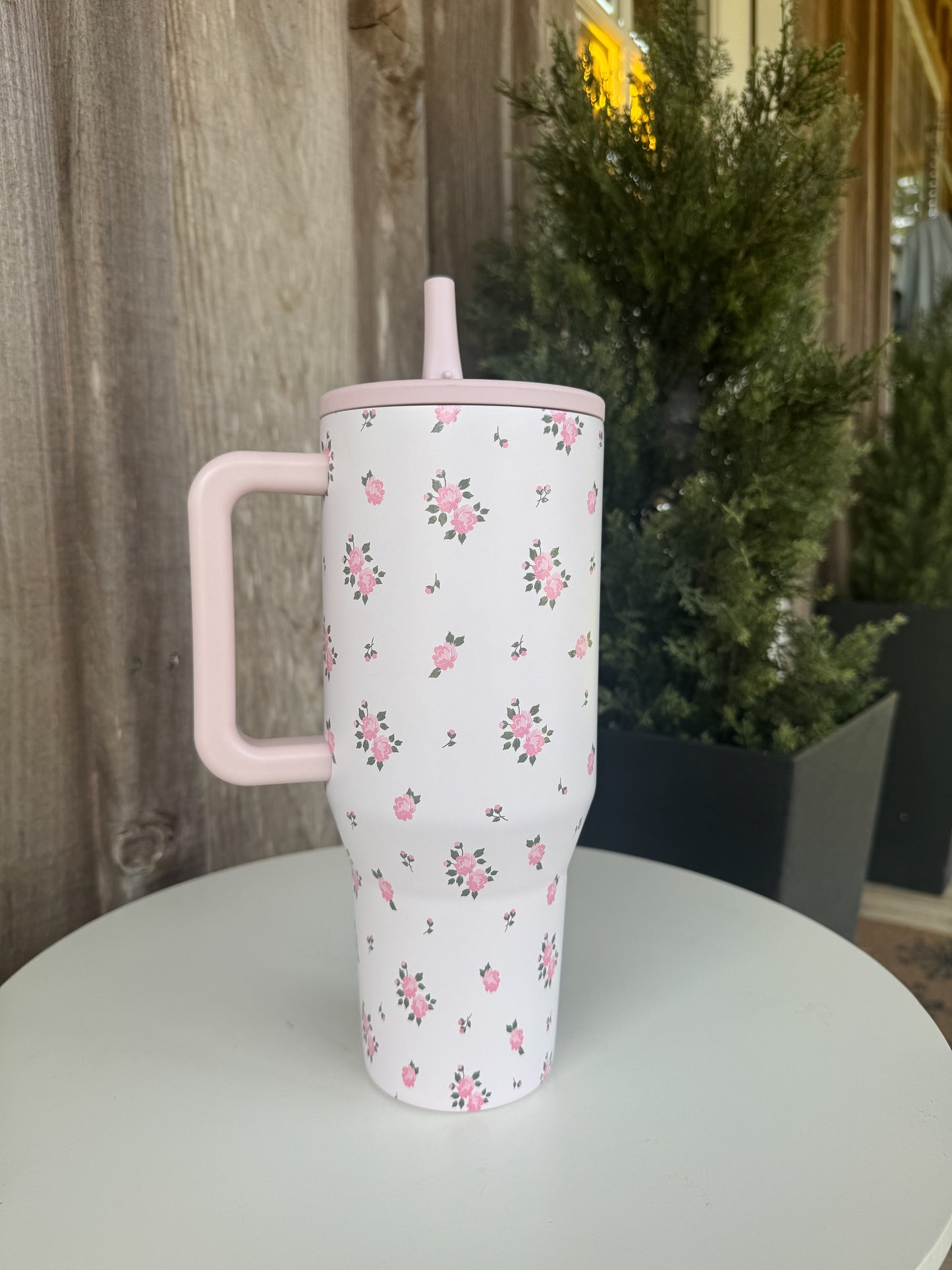 HydroJug  Wildrose Floral 40 oz Traveler Tumbler HydroJug