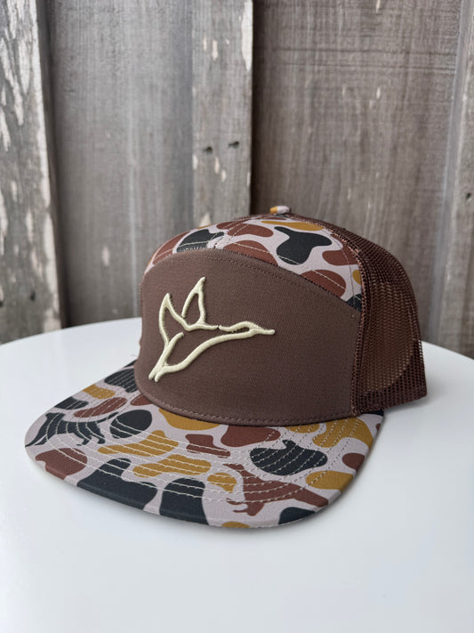 Combat Waterfowl Front Lines 7 Panel Icon Zabul Camo Hat COMBAT WATERFOWL