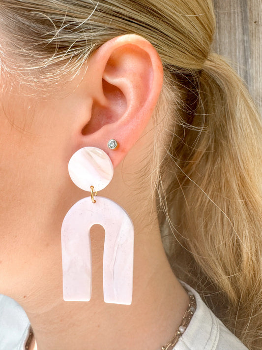 The Aria Arch Swirl Clay Earrings SOUTHERN SUNDROP BOUTIQUE