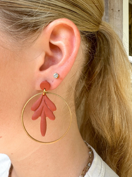 The Rhea Hoop Clay Earrings Cascade Designs