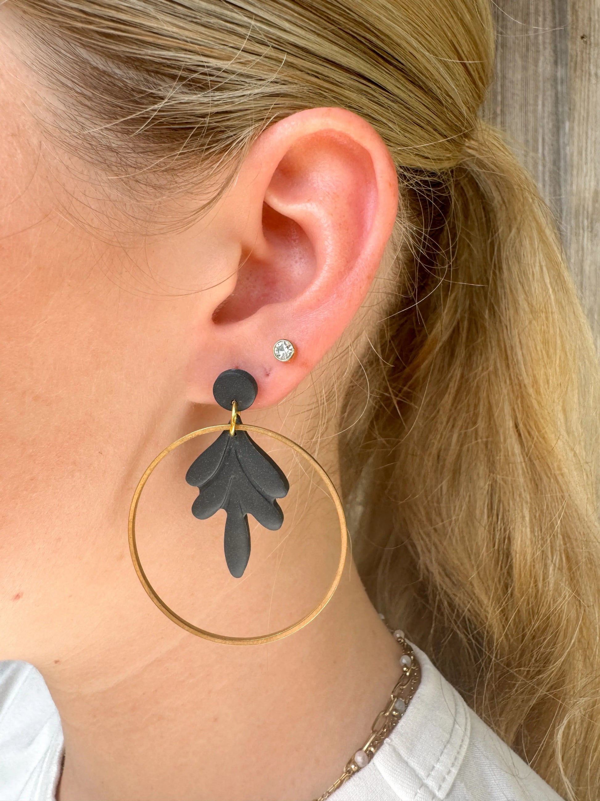 The Rhea Hoop Clay Earrings Cascade Designs