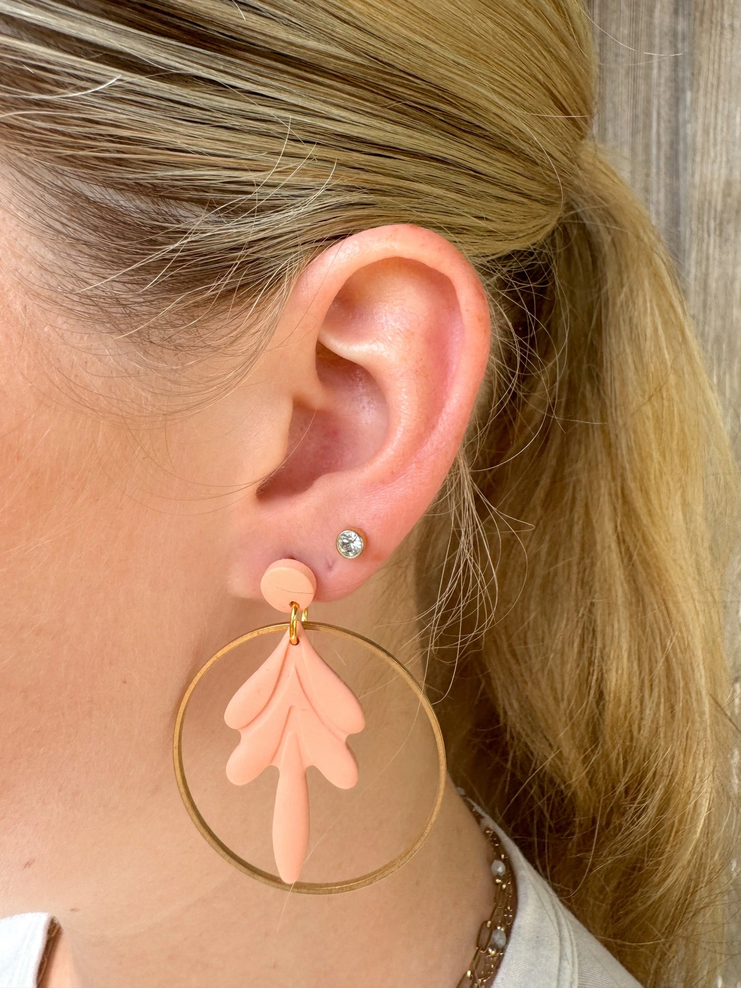 The Rhea Hoop Clay Earrings Cascade Designs