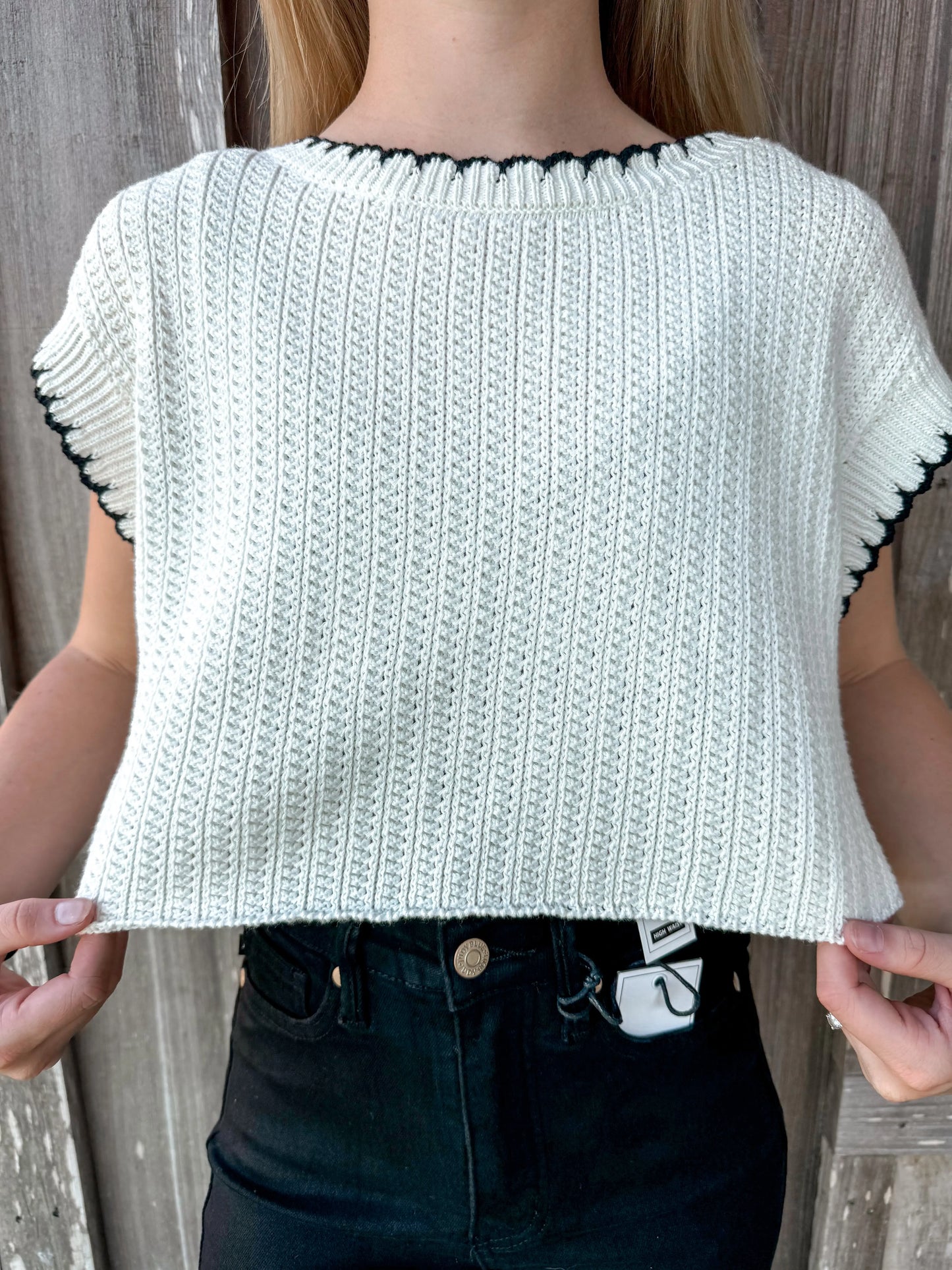 Frill Hem Detailed Summer Knit Top IDEM DITTO