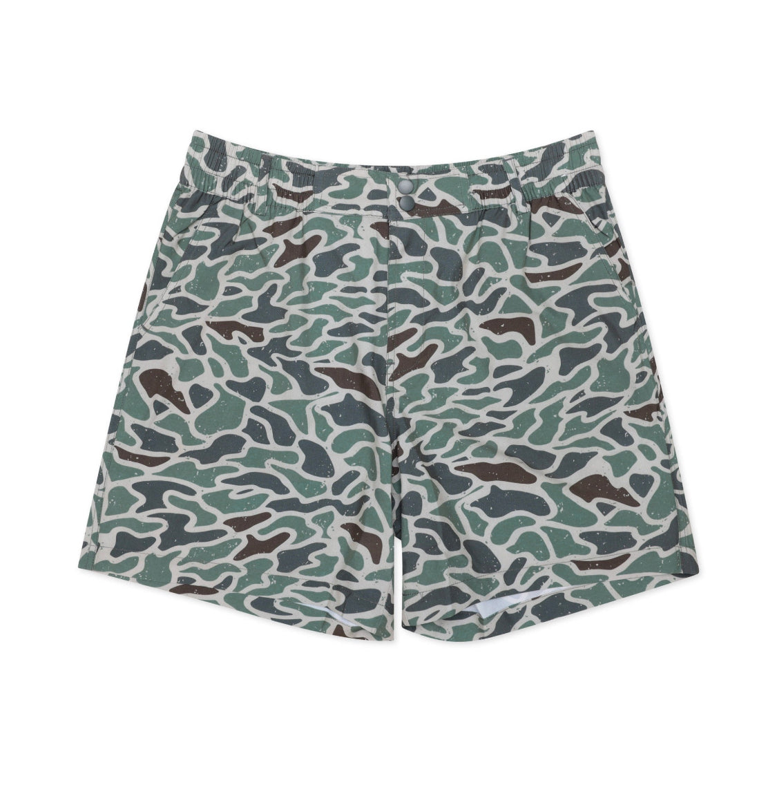 Burlebo Everyday Shorts- RETRO DUCK CAMO - GREY POCKET 7" BURLEBO