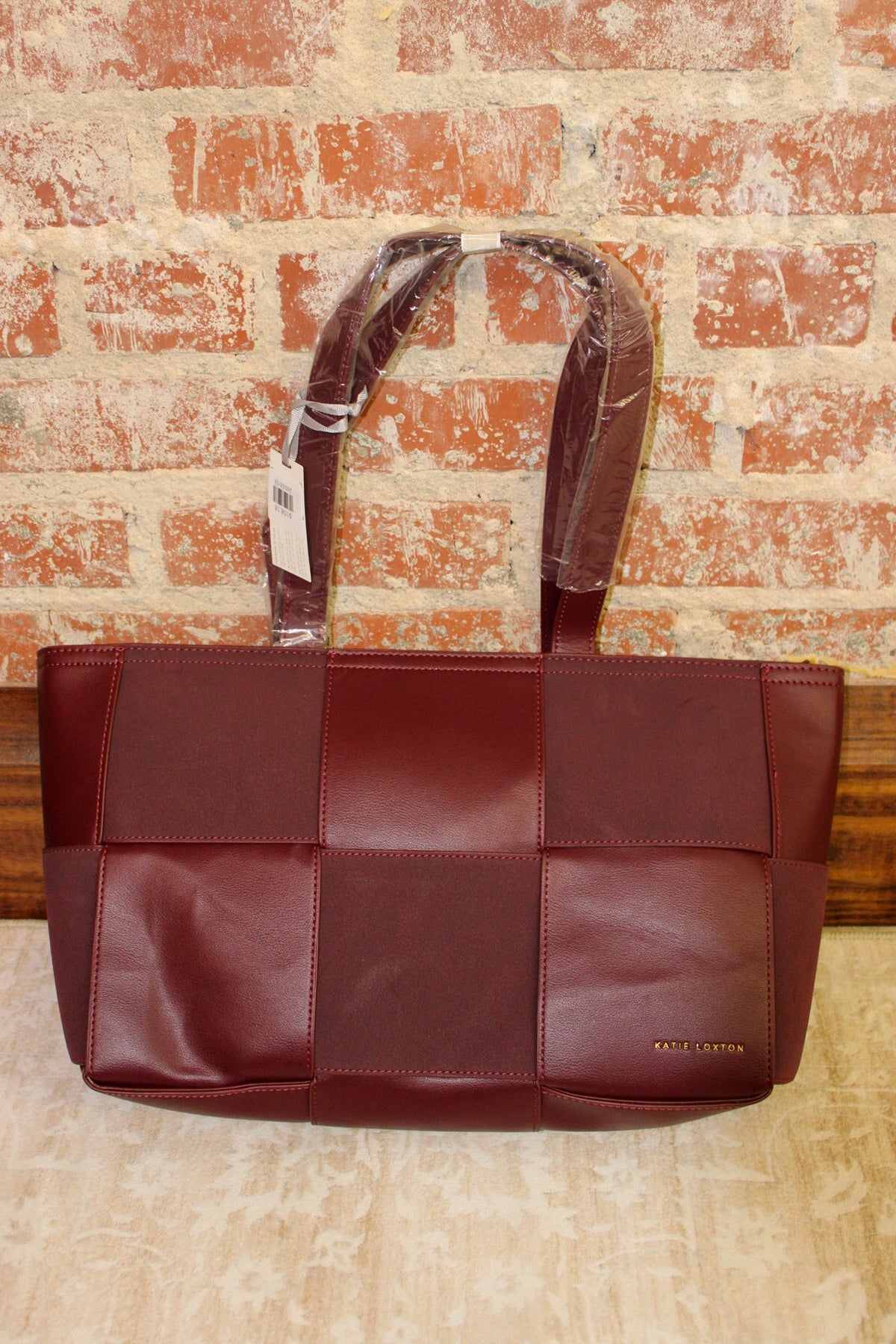 Katie Loxton Taya Woven Suedette Cherry Tote Back KATIE LOXTON