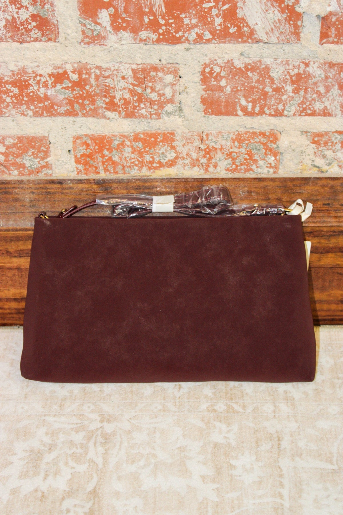 Katie Loxton Orin Twist Lock Suedette Small Shoulder Bag In Cherry KATIE LOXTON