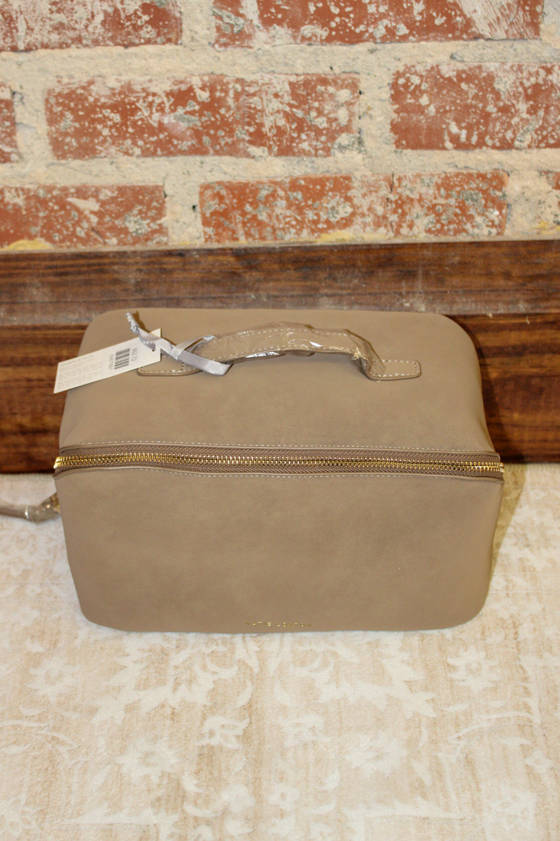 Katie Loxton Taupe Soho Suedette Large Makeup & Wash Bag KATIE LOXTON