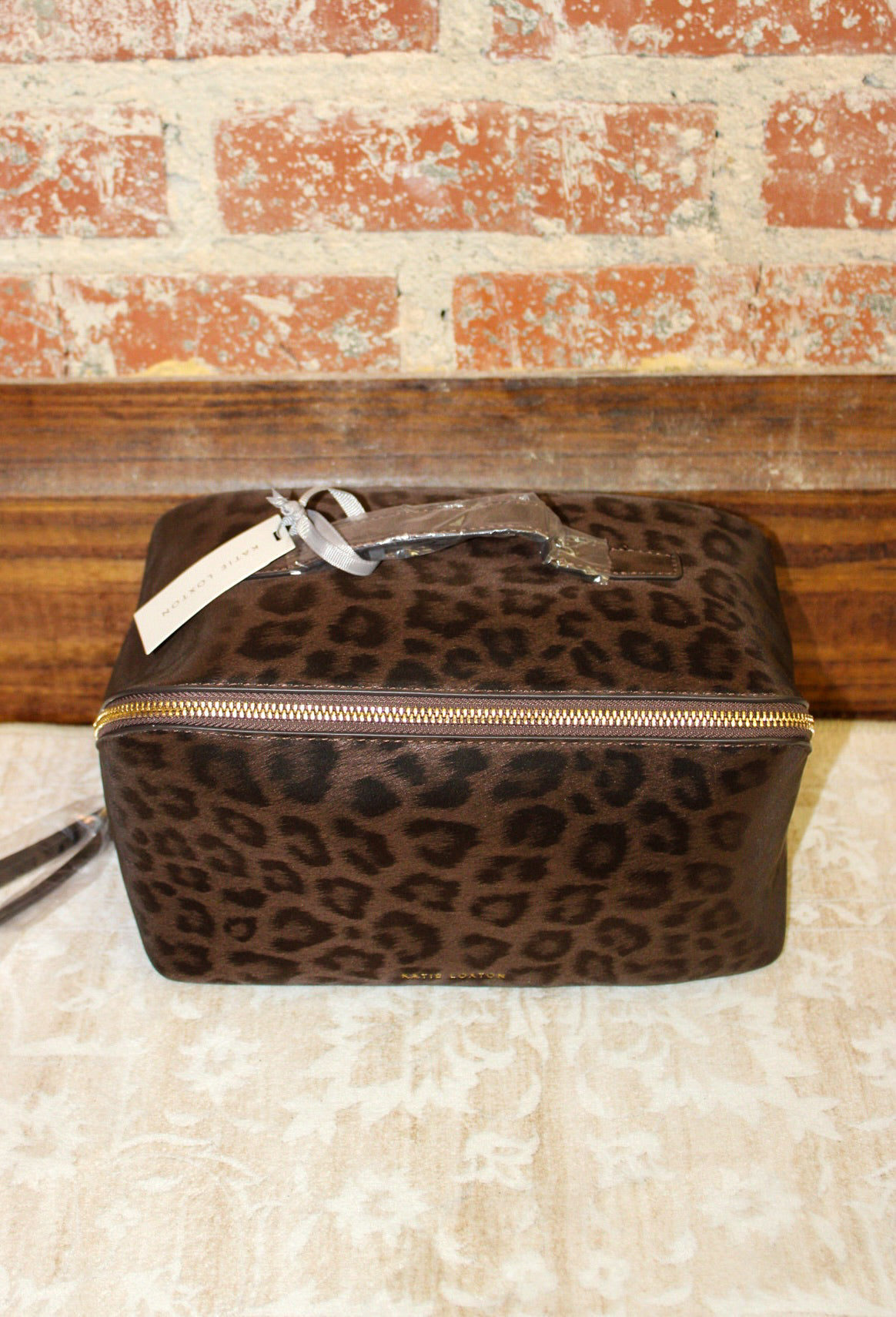 Katie Loxton Soho Large Makeup & Wash Bag In Chocolate Leopard KATIE LOXTON