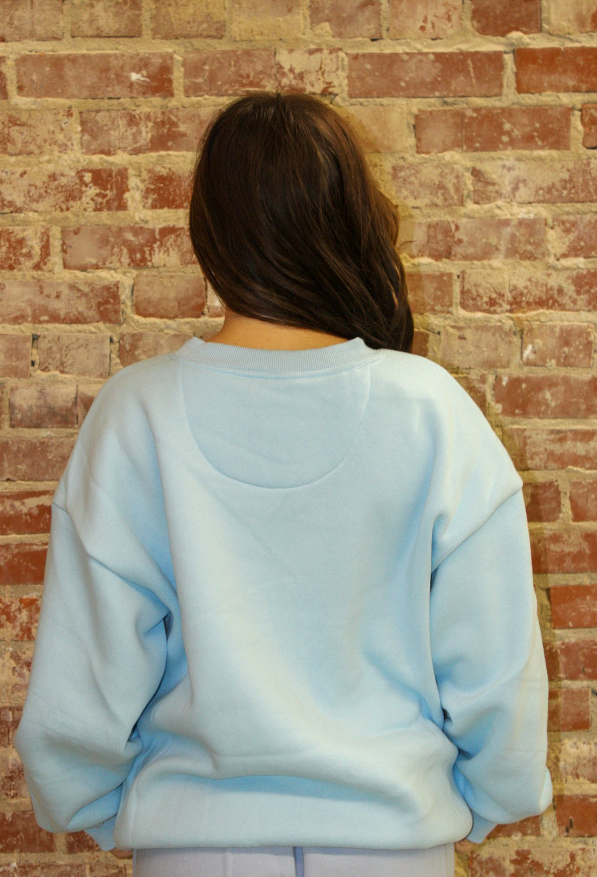 Lulu Mac Light Blue Leopard Print Sweatshirt Girlie Girl Originals