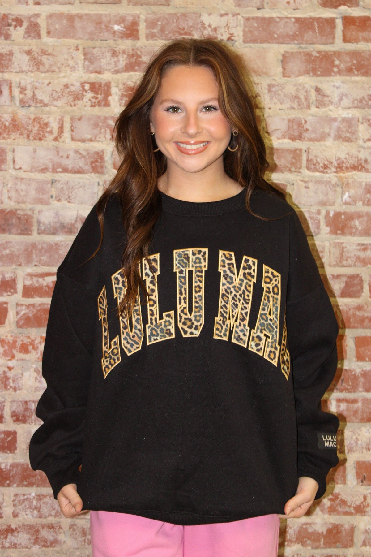 Lulu Mac Black Leopard Print Sweatshirt Girlie Girl Originals