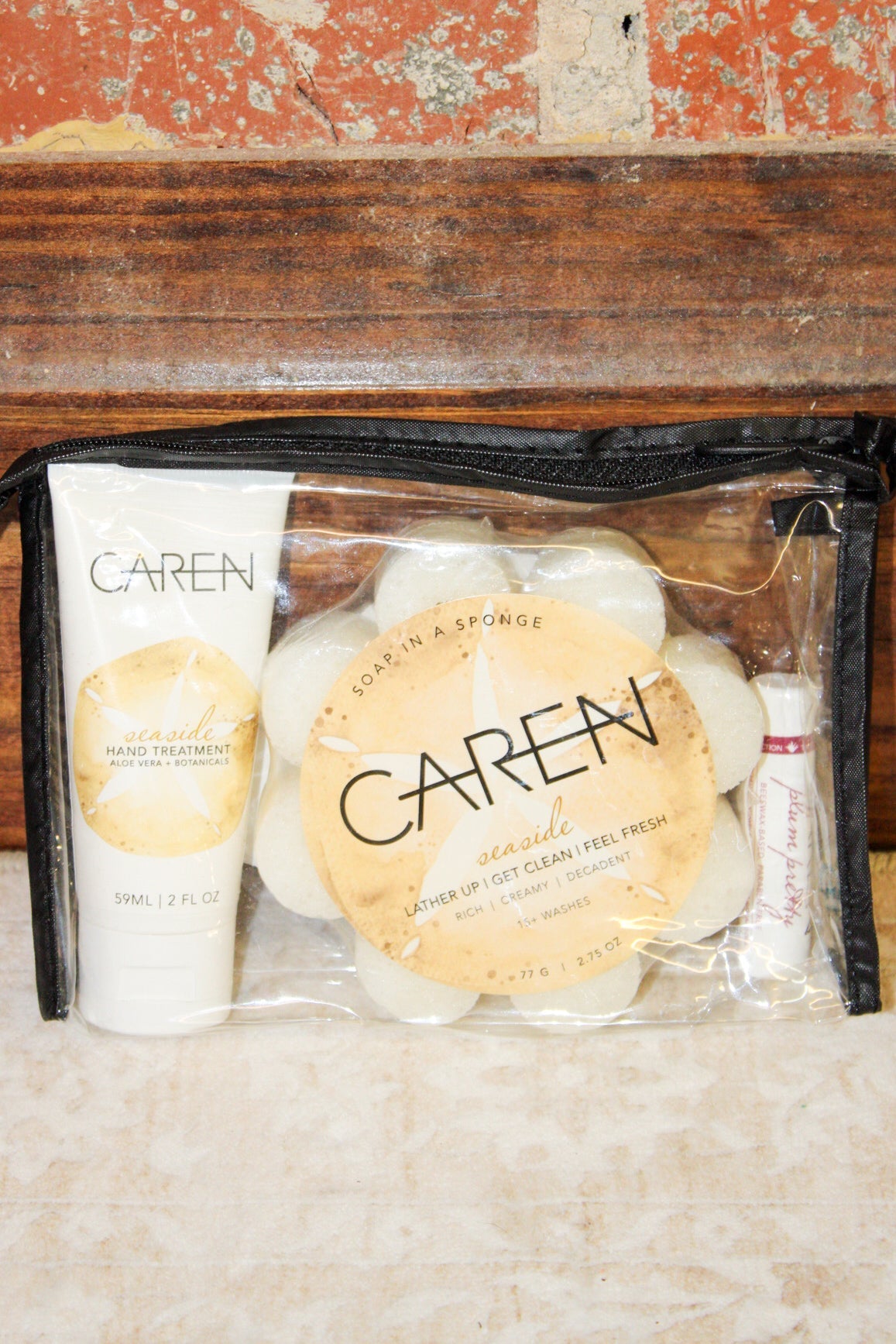 Caren Products - Seaside Gift Set; Seaside 2oz HT and Seaside Sponge Caren Products