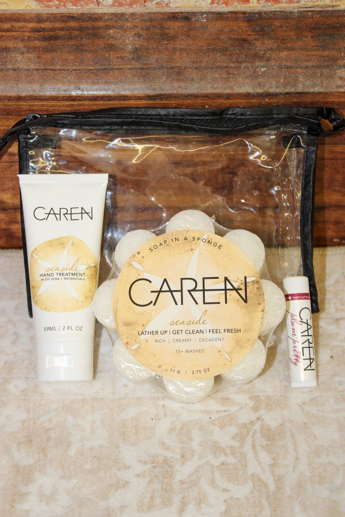 Caren Products - Seaside Gift Set; Seaside 2oz HT and Seaside Sponge Caren Products