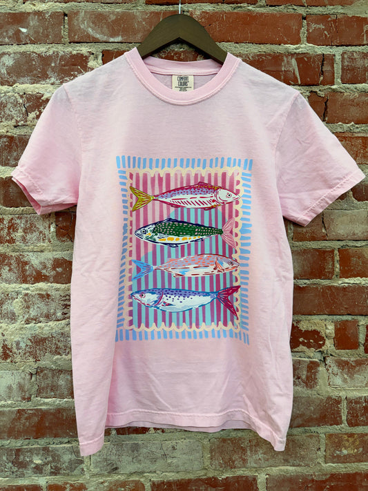 Preppy Fish Graphic Tee comfort colors