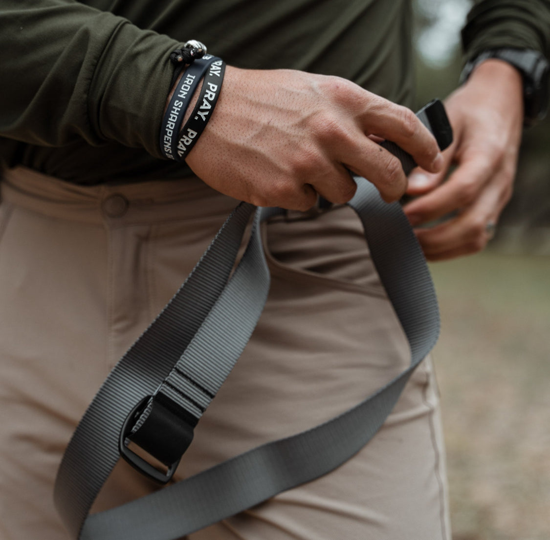 BURLEBO MENS CHARCOAL BELT BURLEBO