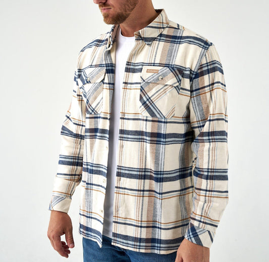 BURLEBO Cream Flannel Button Down Shirt BURLEBO