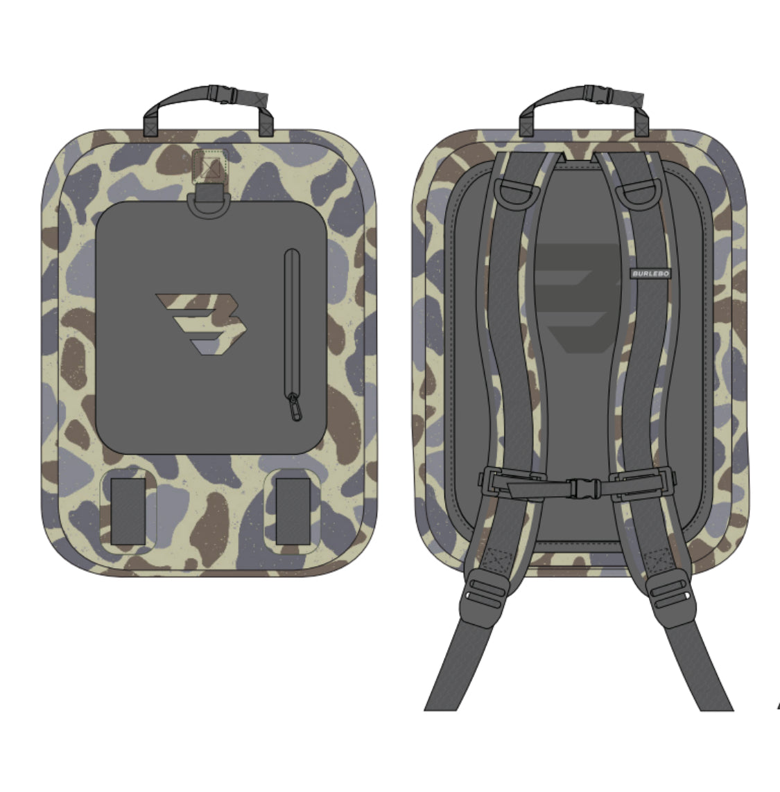BURLEBO CLASSIC DEER CAMO WATERPROOF BACKPACK BURLEBO