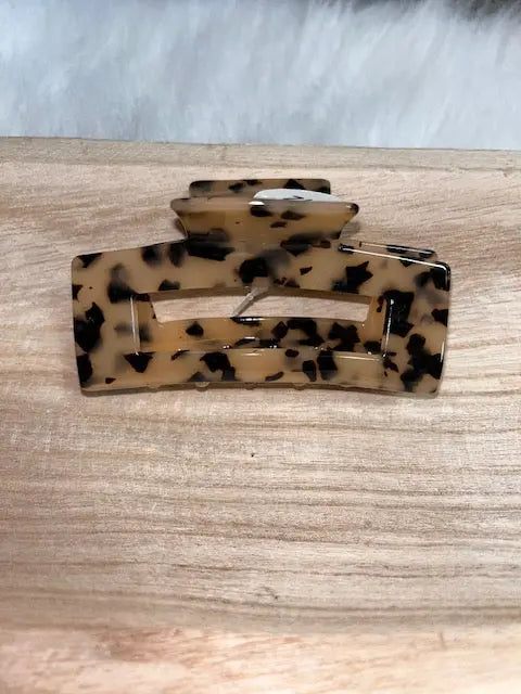 Printed Large Rectangle Claw Clip