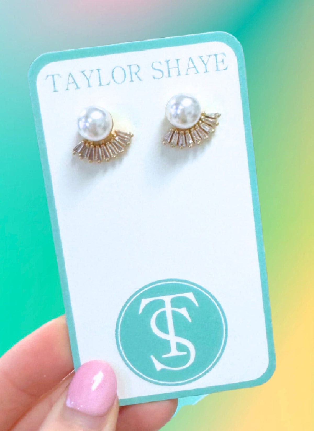 Taylor Shaye Designs Palloma Pearl Stud Earrings Taylor Shaye Designs