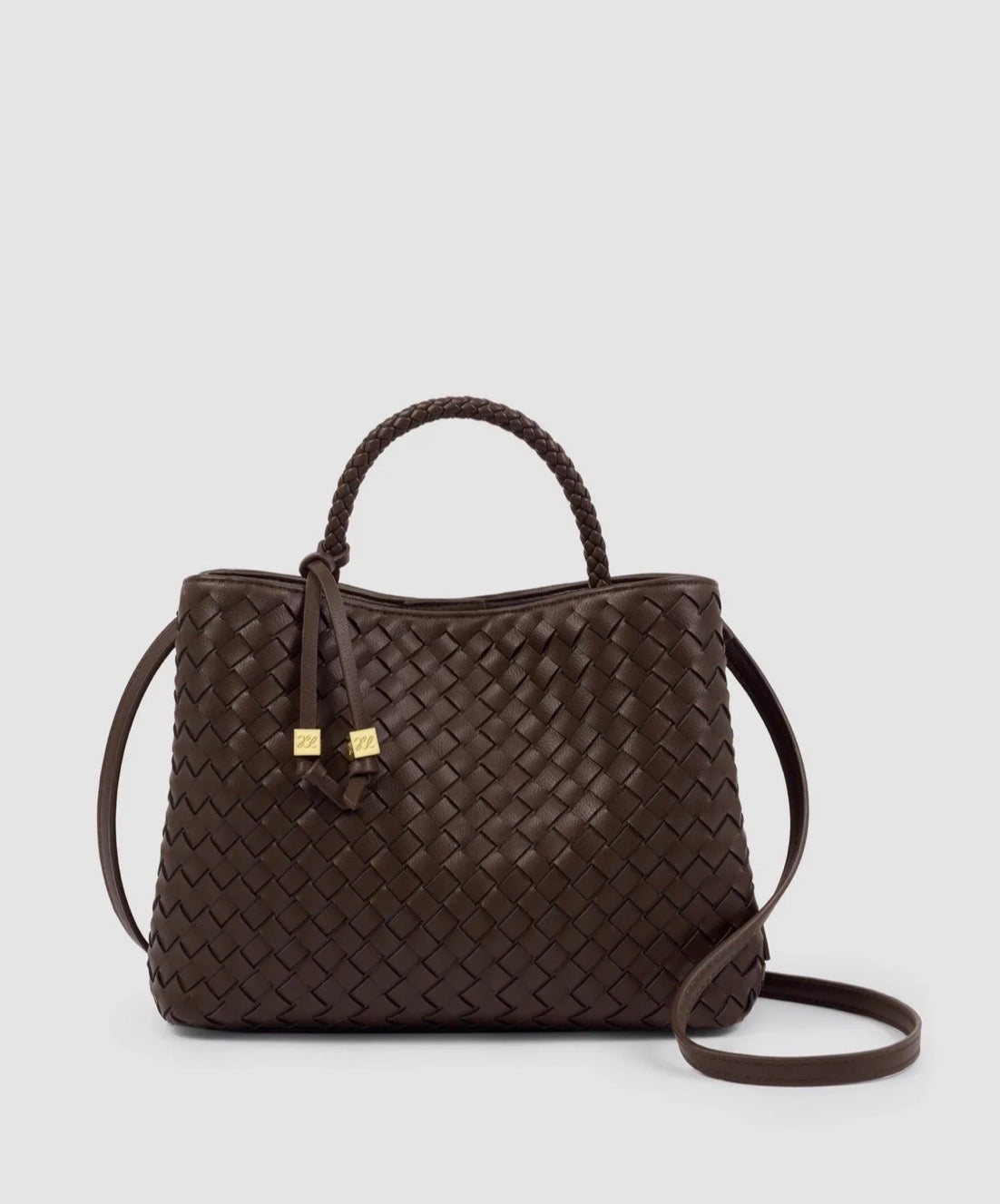 Katie Loxton Chocolate Nova Hand Woven Top Handle Bag KATIE LOXTON