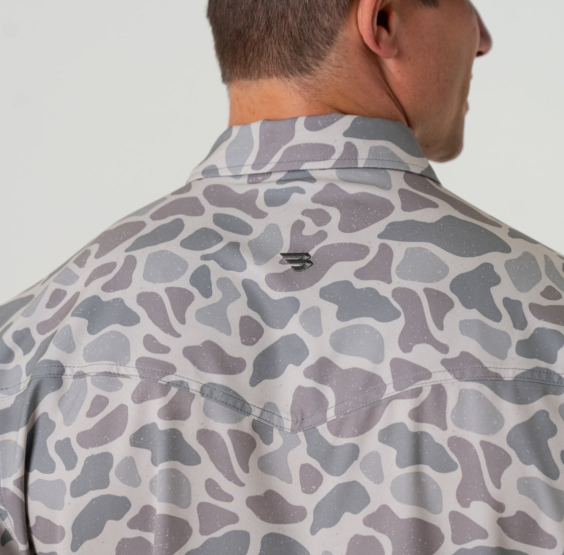 BURLEBO PERFORMANCE WESTERN BUTTON UP SHIRT- CLASSIC DEER CAMO BURLEBO