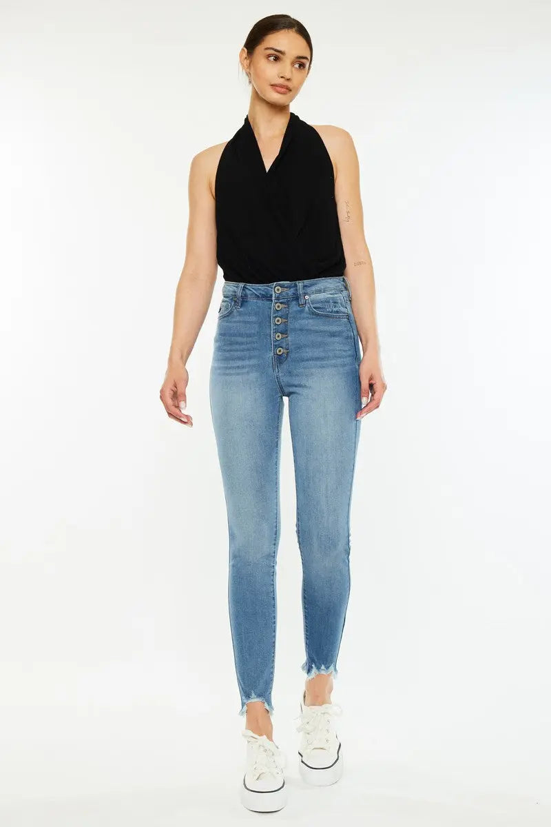 Kan Can High Rise Super Skinny Jeans