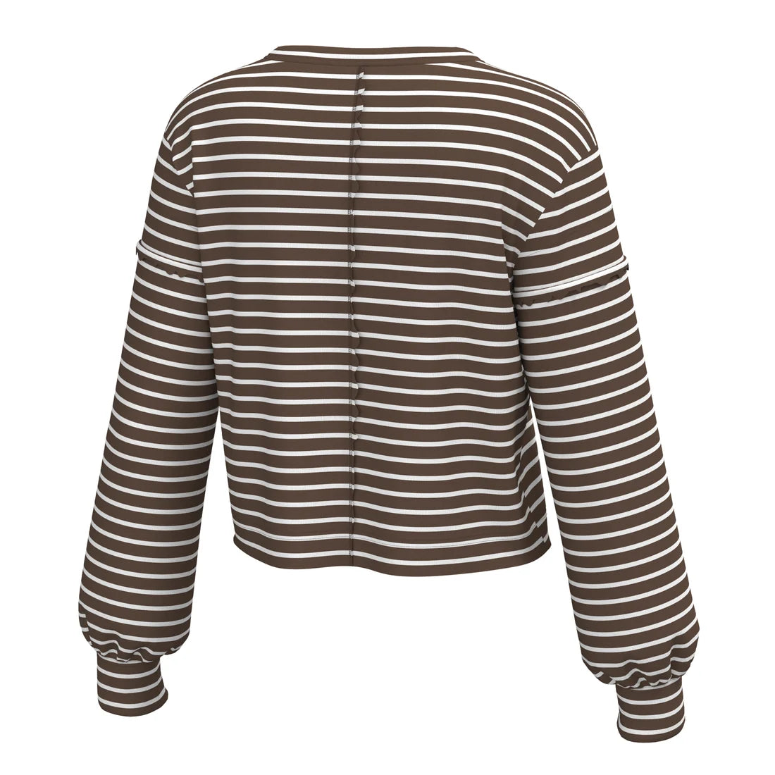 Local Girl Espresso Stripe Revive Crew Top LOCAL BOY OUTFITTER