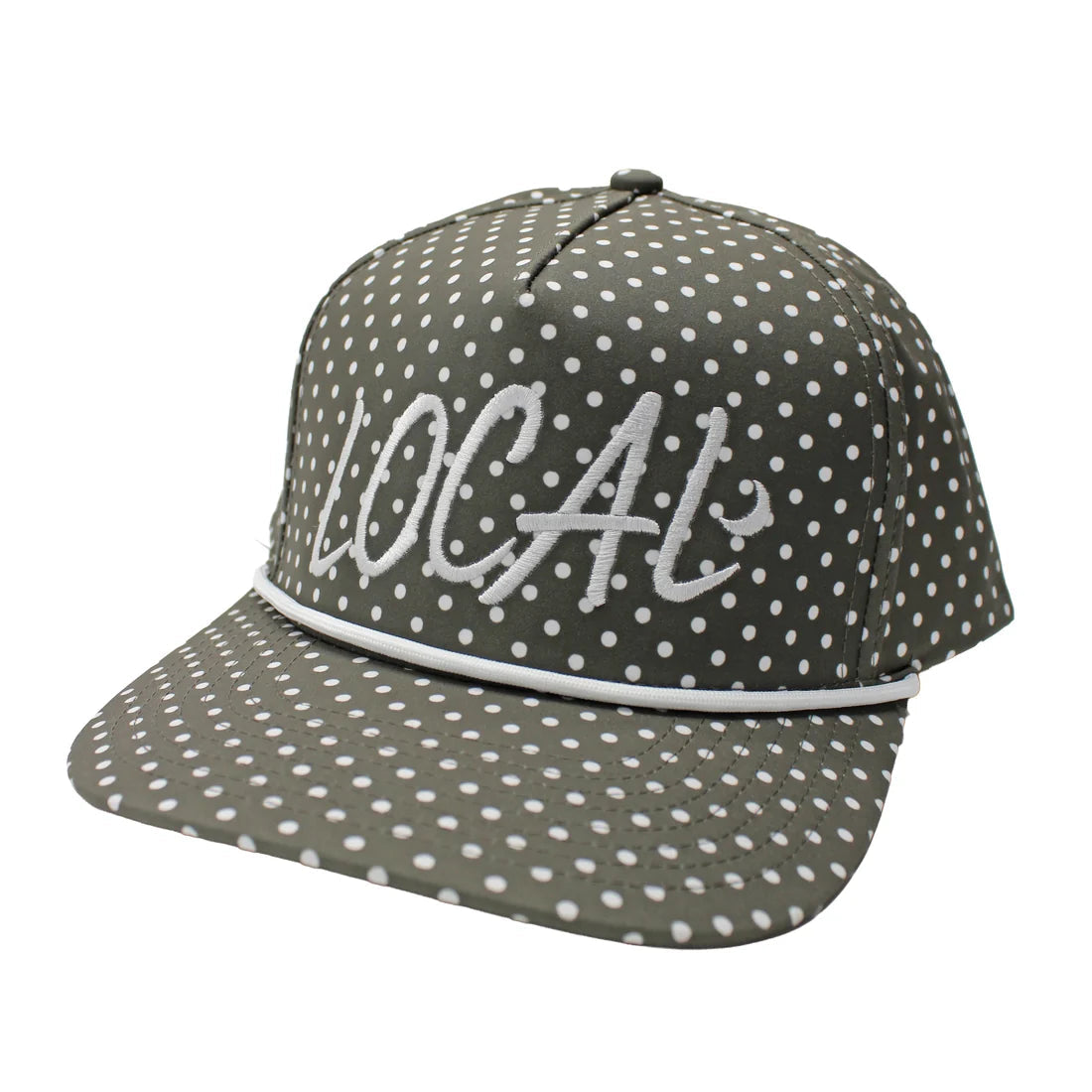 Local Girl Olive Polka Dot Local Marker Rope Hat LOCAL BOY OUTFITTER