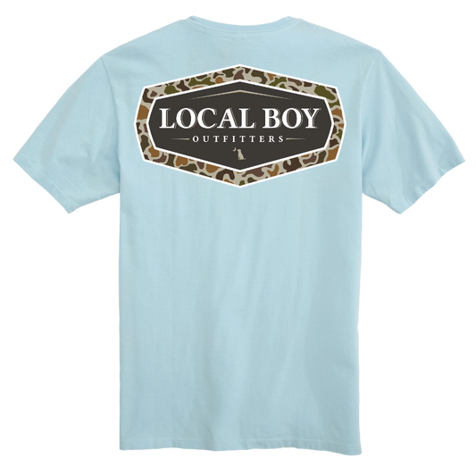 Vintage Emblem SS Tee Chambray LOCAL BOY OUTFITTER