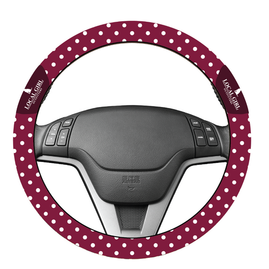 Local Girl Berry Polka Dot Steering Wheel Covers LOCAL BOY OUTFITTER