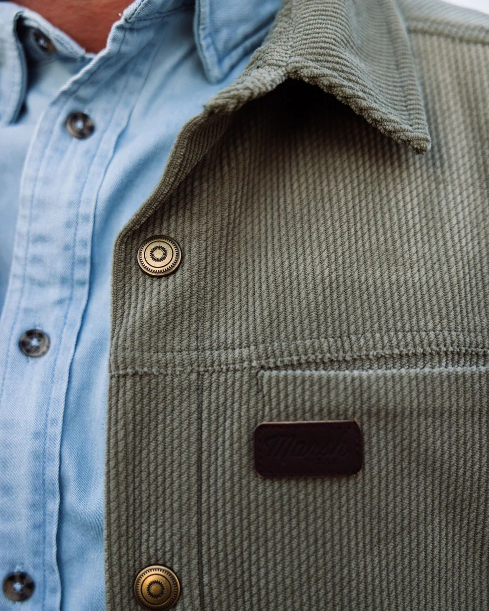 Marsh Wear Delano Cord Sage Brush Shacket MARSH WEAR