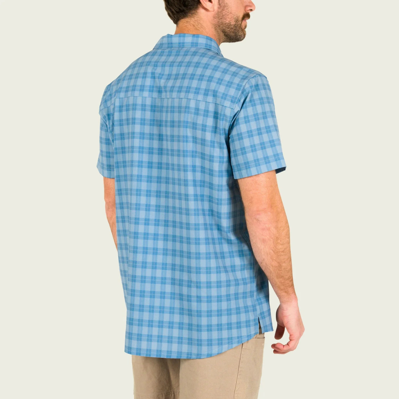 MARSH WEAR Blue Heaven Lenwood Tech Shortsleeve Button Down Shirt MARSH WEAR
