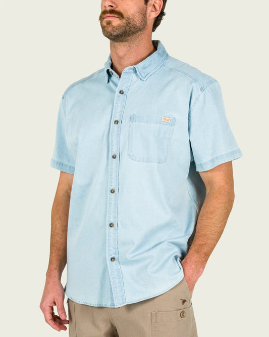 MARSH WEAR Delray Denim Short Sleeve Button Down Shirt MARSH WEAR