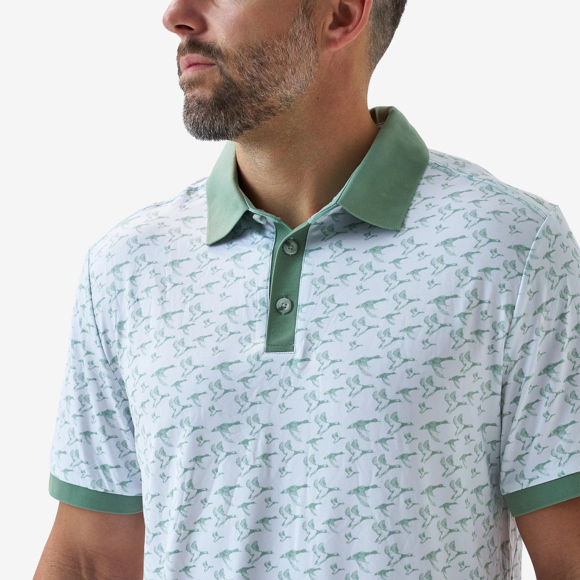 Burlebo White Duck Season Ringer Performance Polo BURLEBO